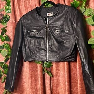 Jaxie / Genuine Leather Cropped Jacket 🖤